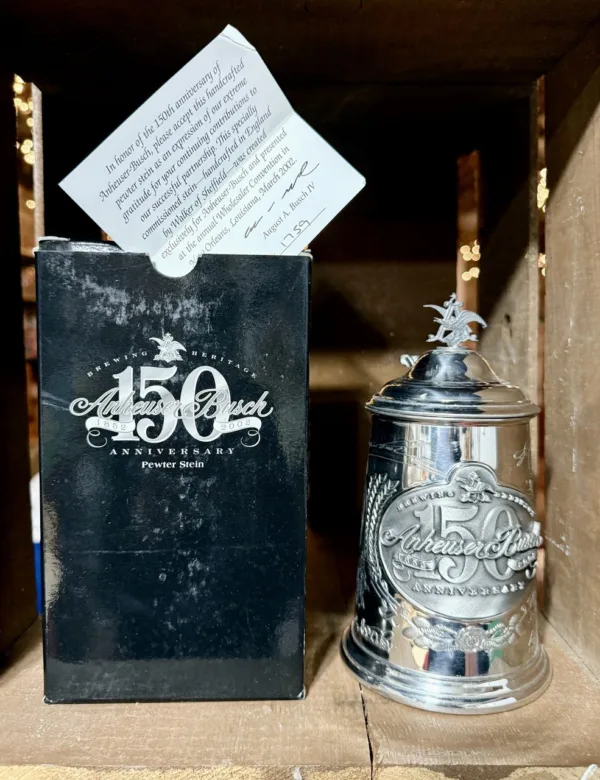 2002 Anheuser Busch 150 Anniversary Pewter Stein