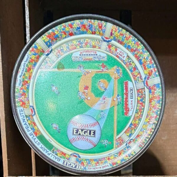 Eagle Nuts Baseball Style Peanuts 7" Aluminum Tin