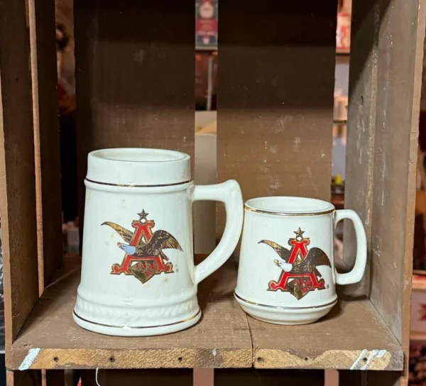 A & Eagle Logo Stein - Set of 2