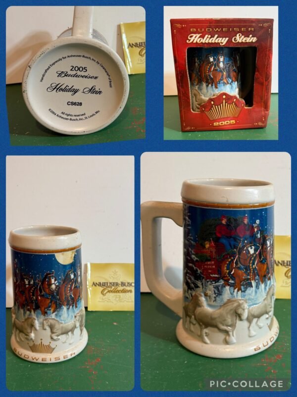 2005 Budweiser Clydesdale Holiday Stein
