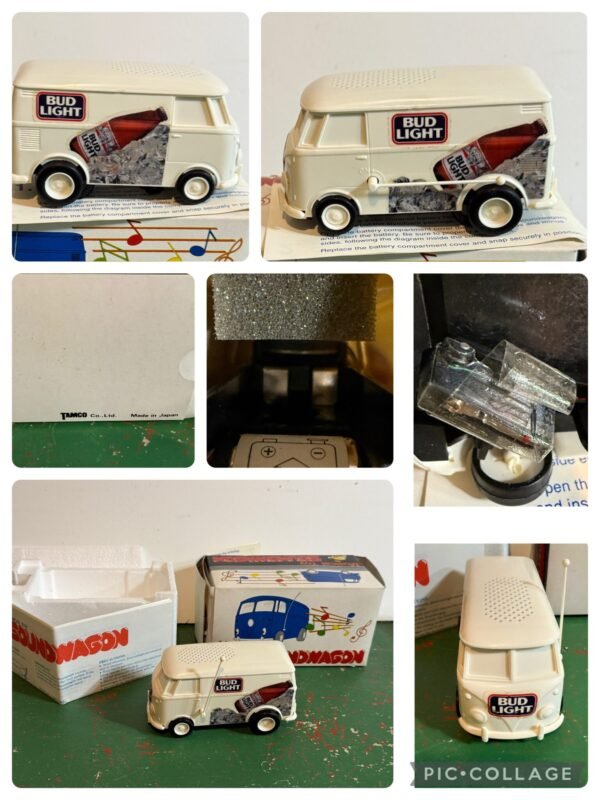 Tamco Musical Toy Soundwagon White Vw Bus Record Player