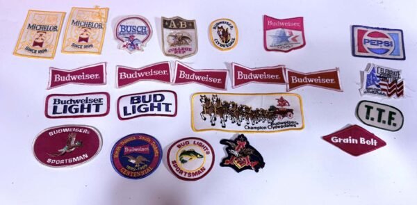 Variety of Beer Patches - Budweiser, Bud Light, Others