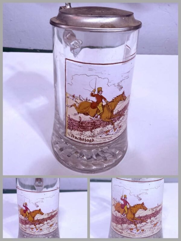 Fuchsjagd "The Hunt" Pewter Lidded Stein