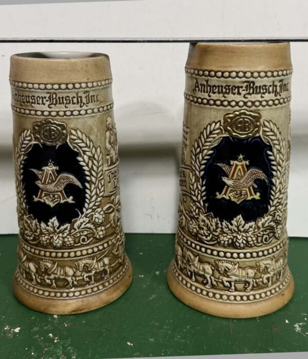 1976 A & Eagle Unlidded Stein - Thin Handles - 8" Tall
